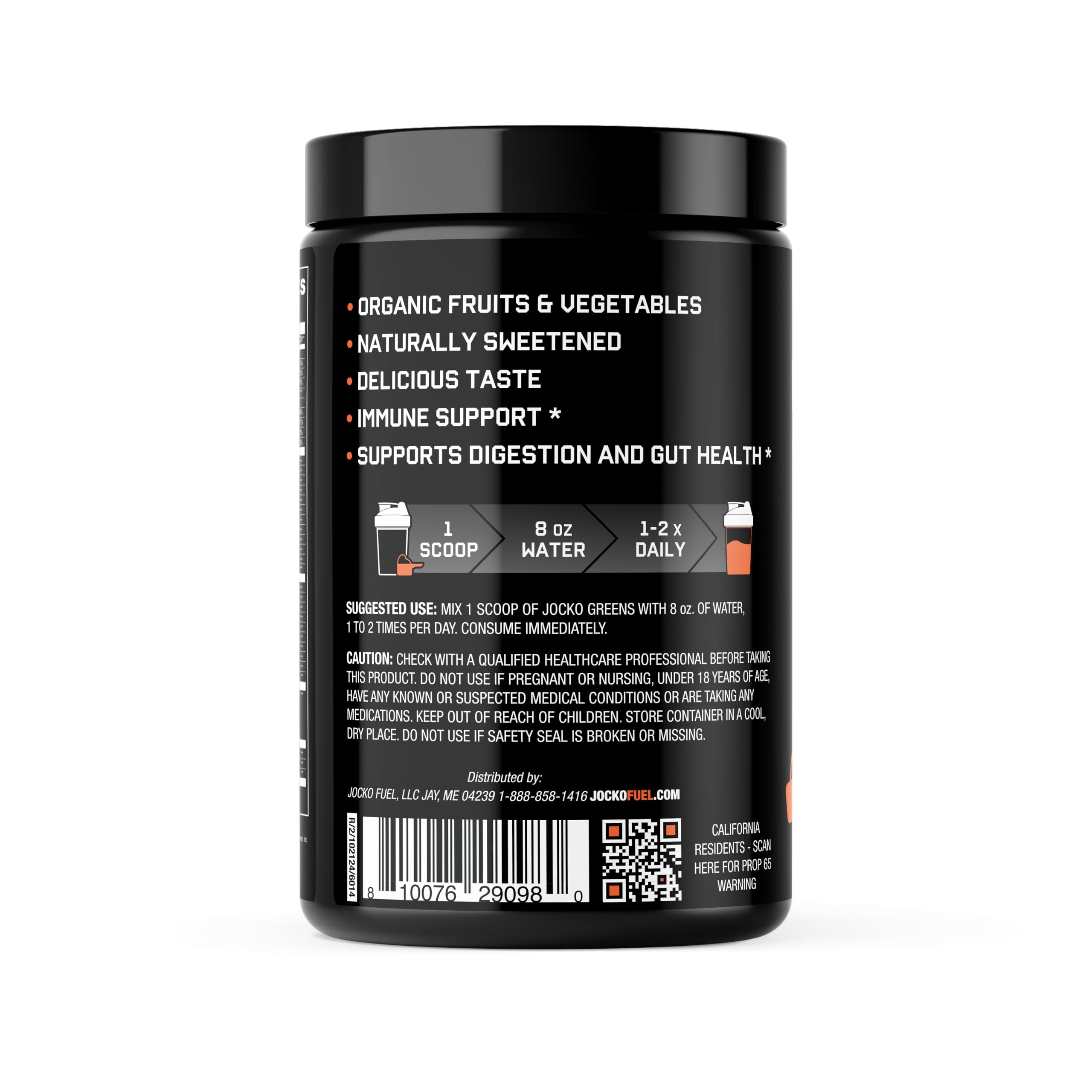 Jocko Fuel Spirulina Superfood Blend scoop with powder