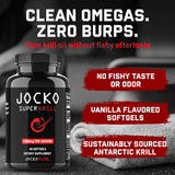 Jocko Fuel Super Krill Oil side view showing dosage information