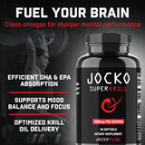 Jocko Fuel Super Krill Oil soft gel capsules close-up