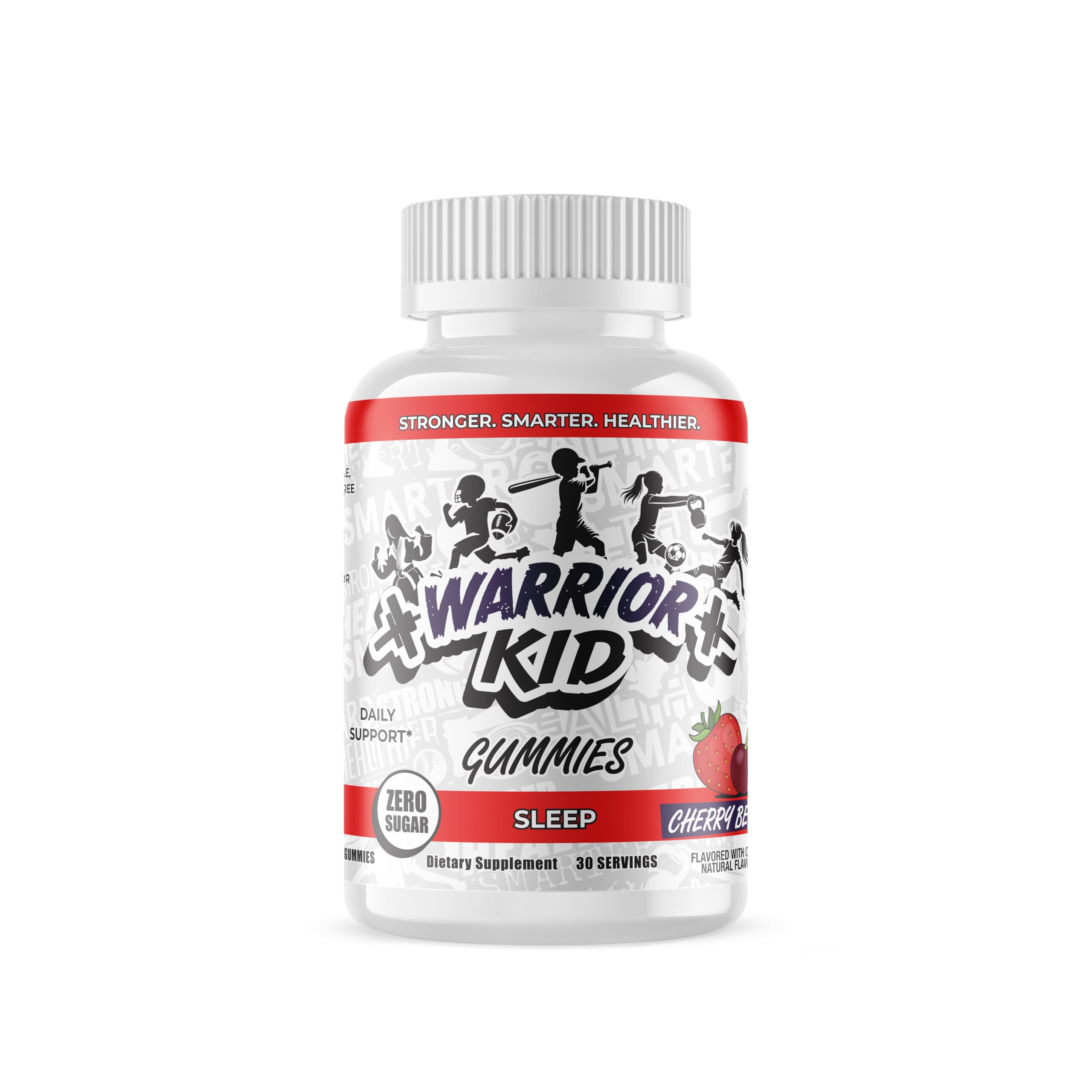 Jocko Fuel Warrior Kid Sleep Gummies Cherry Berry front view