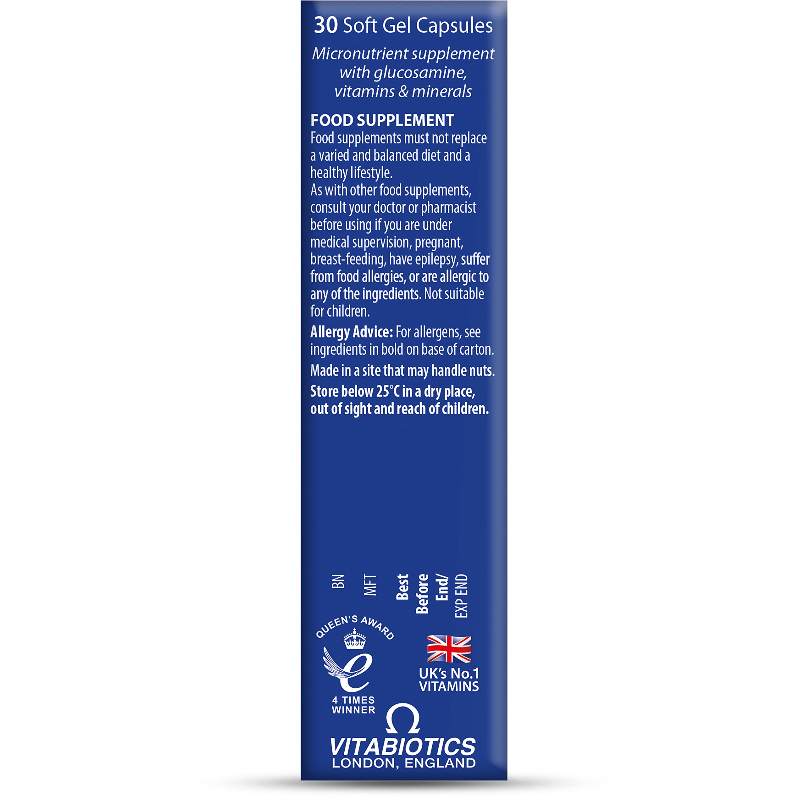 Jointace Omega 3 Cod Liver Oil Glucosamine capsules packaging