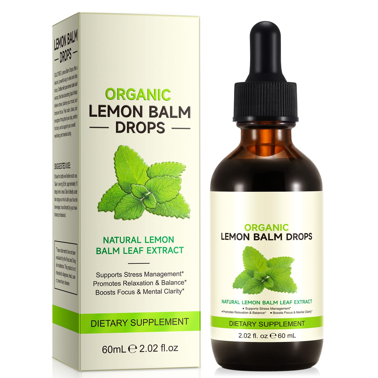 jollifish Lemon Balm Drops 120g front view