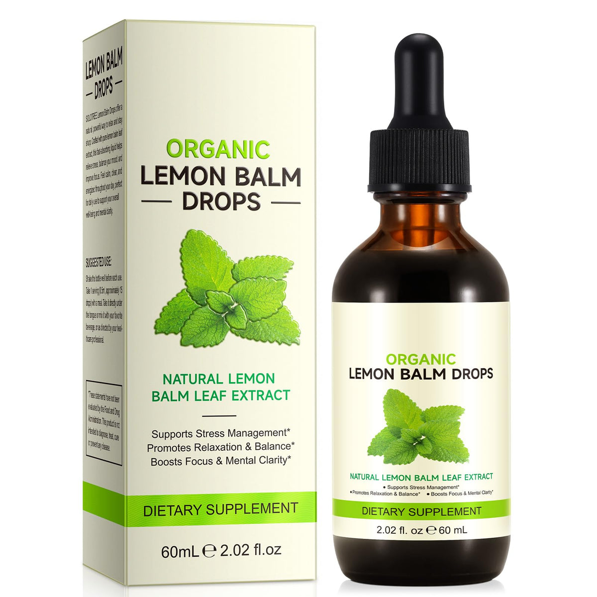 jollifish Lemon Balm Drops 120g front view