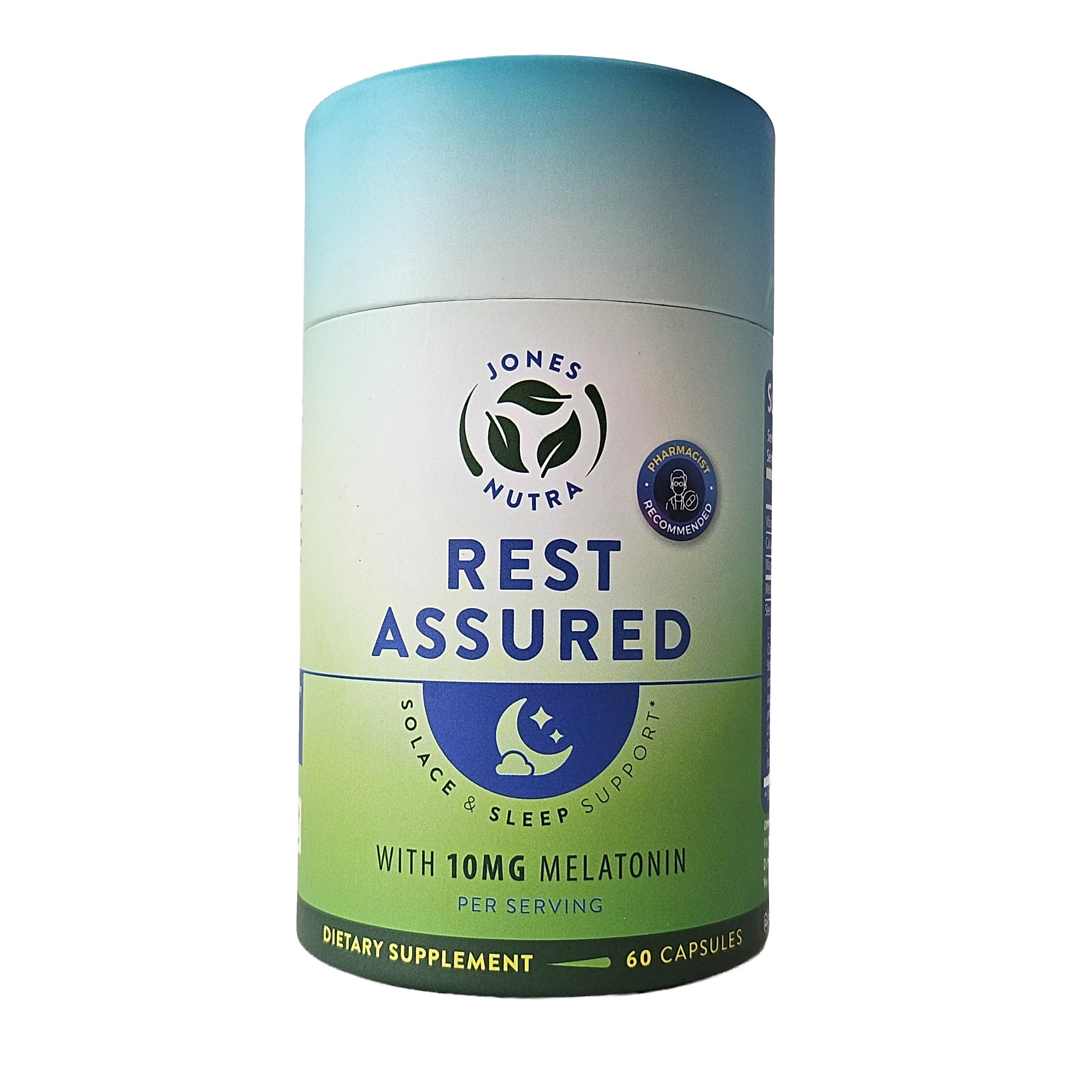 Jones Nutra Rest Assured Supplement bottle front view