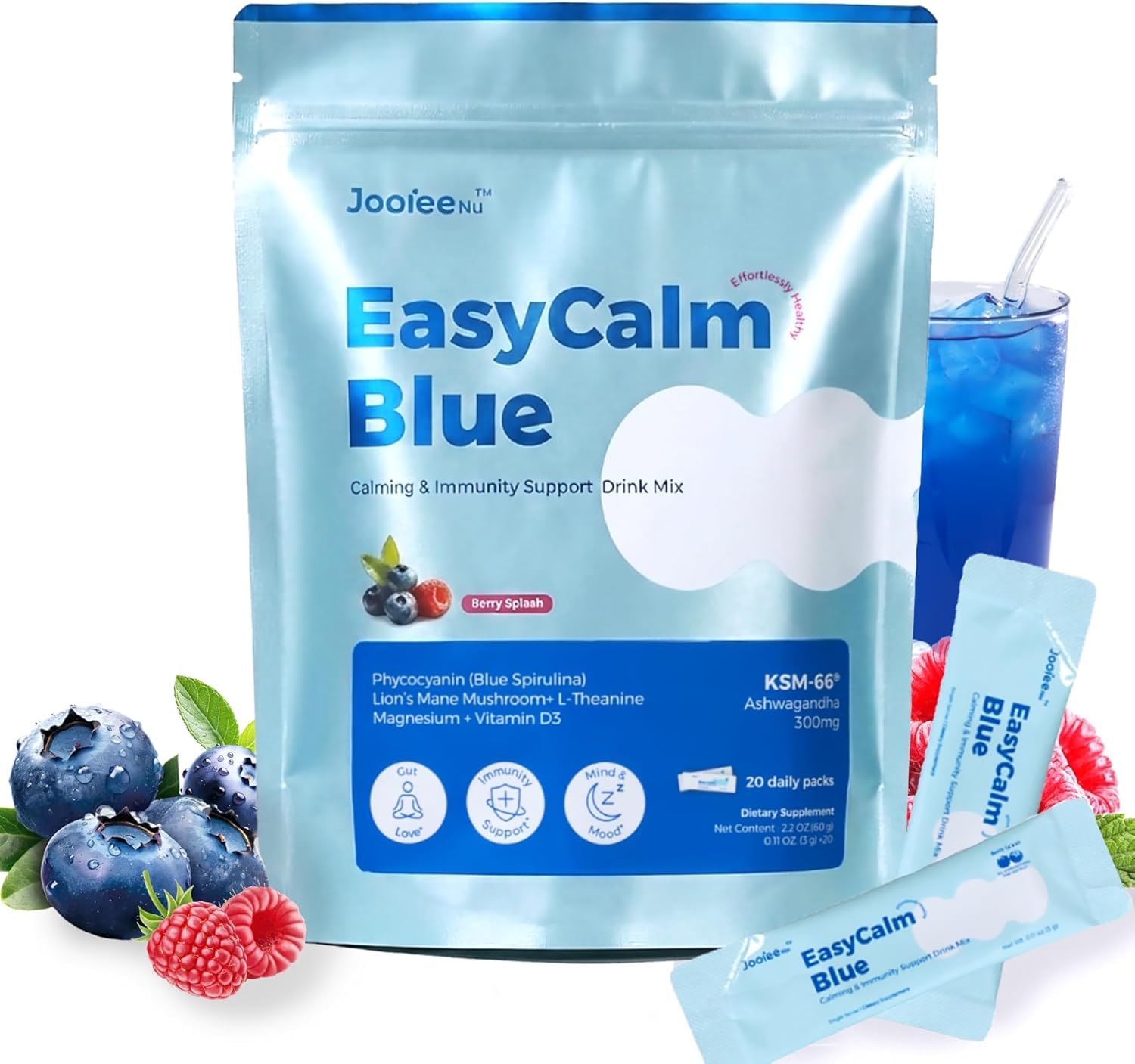 JooieeNu Magnesium Glycinate Drink Mix 60g front view