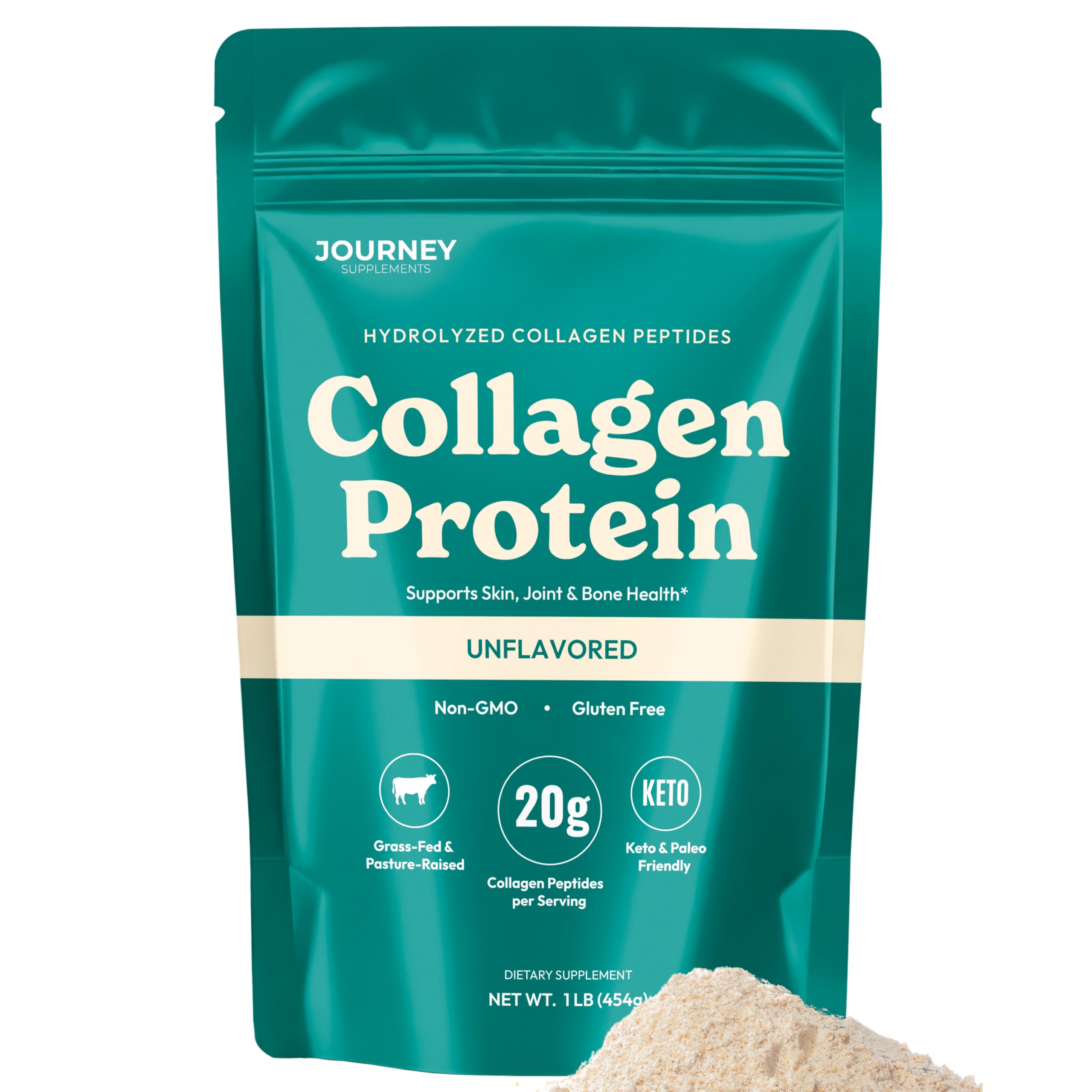 Journey Supplements Collagen Peptides 454g front view