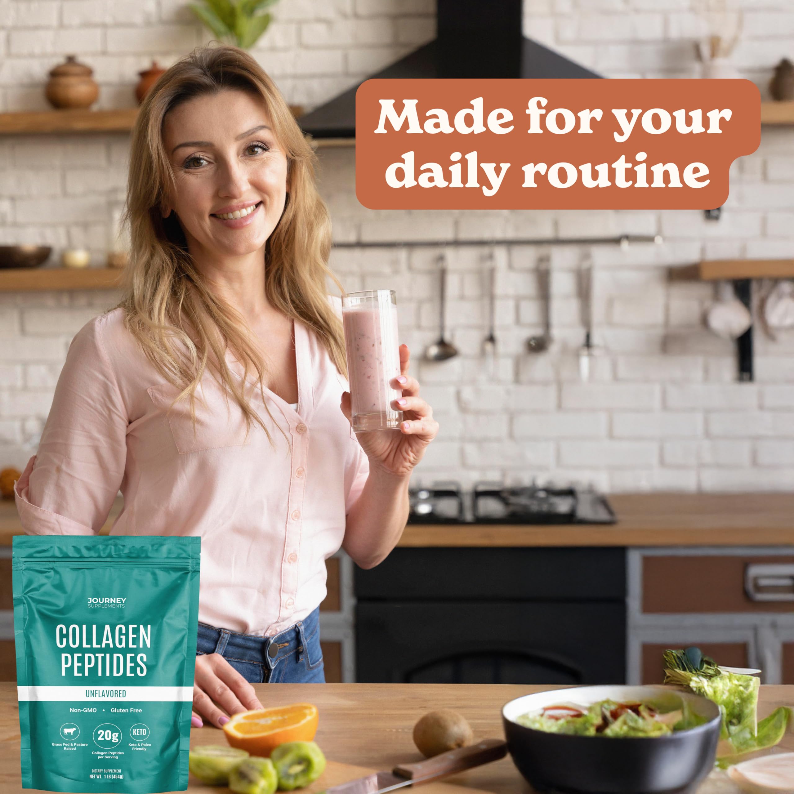 Journey Supplements Collagen Peptides in coffee