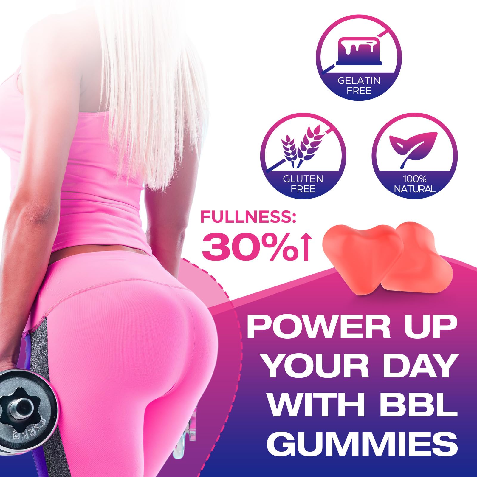 Jovariquethor BBL Gummies for Women close-up of gummies