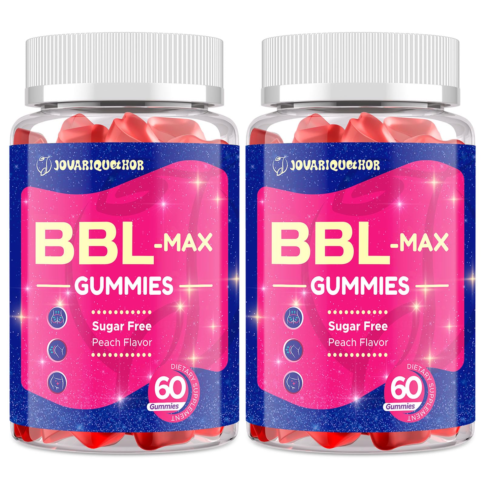 Jovariquethor BBL Gummies for Women peach flavour front view