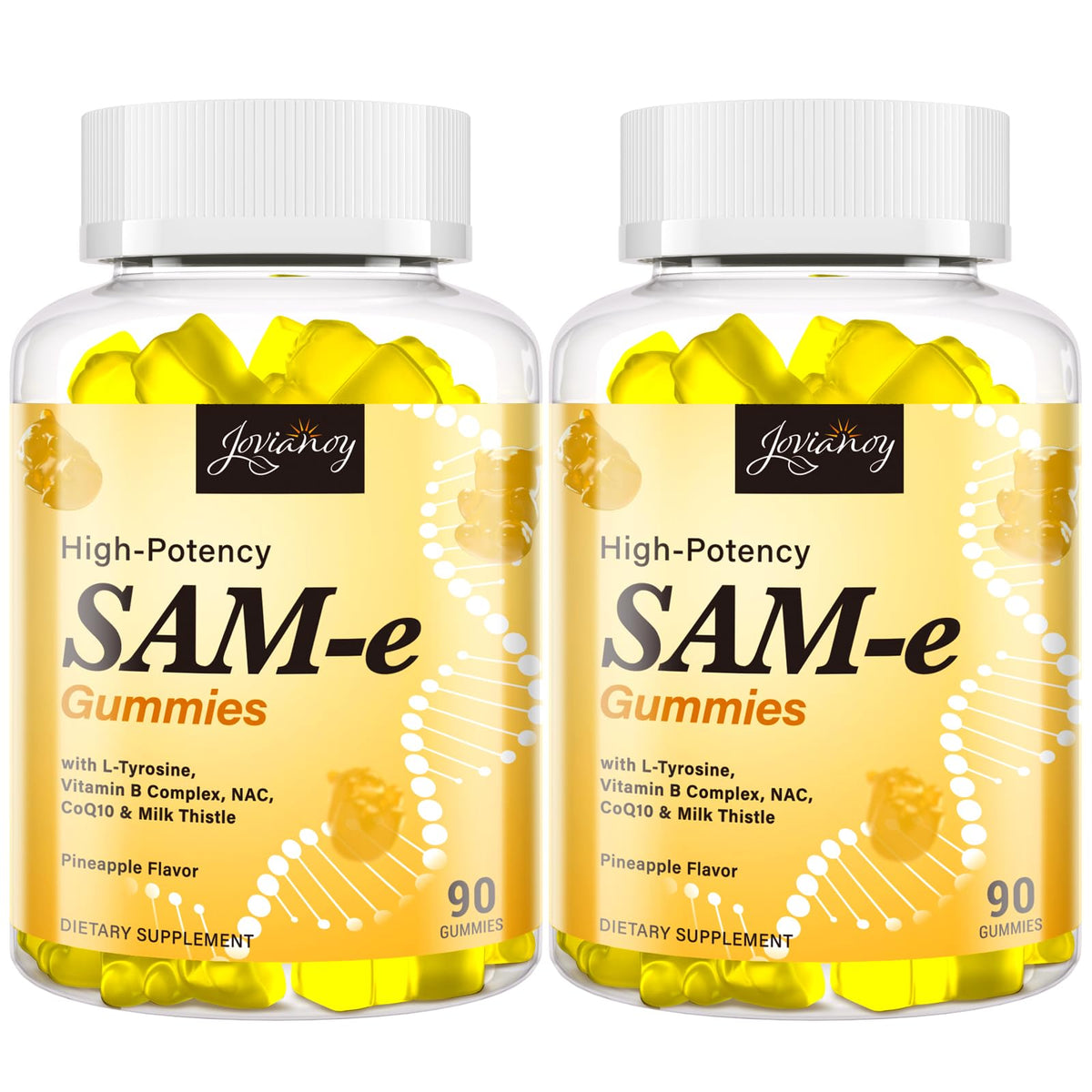 Jovianoy SAM-e Gummies bottle front view with 90 gummies