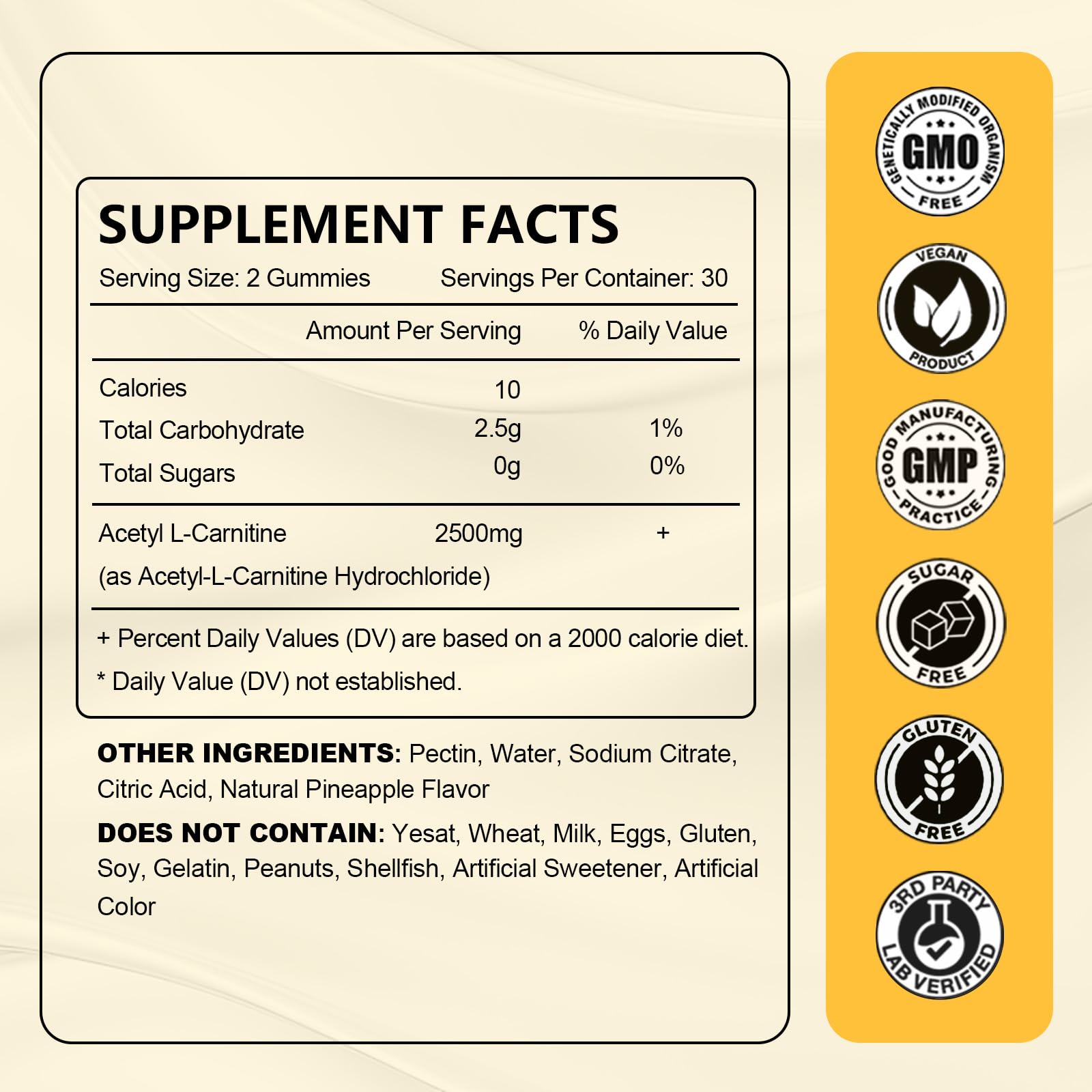 JOVITHEA Acetyl L-Carnitine Gummies close-up of gummies