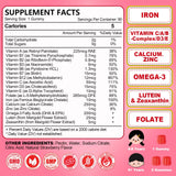 JOVITHEA Iron Gummies for Kids displayed with other vitamins