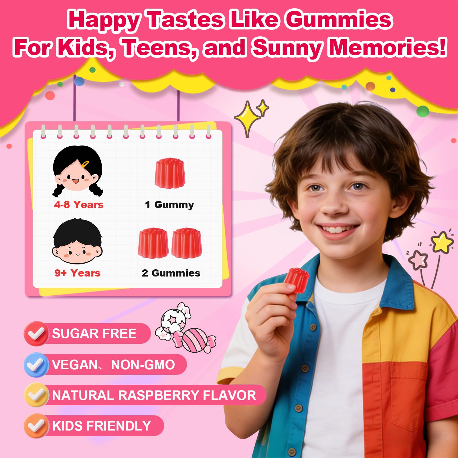 JOVITHEA Iron Gummies for Kids in a child's hand