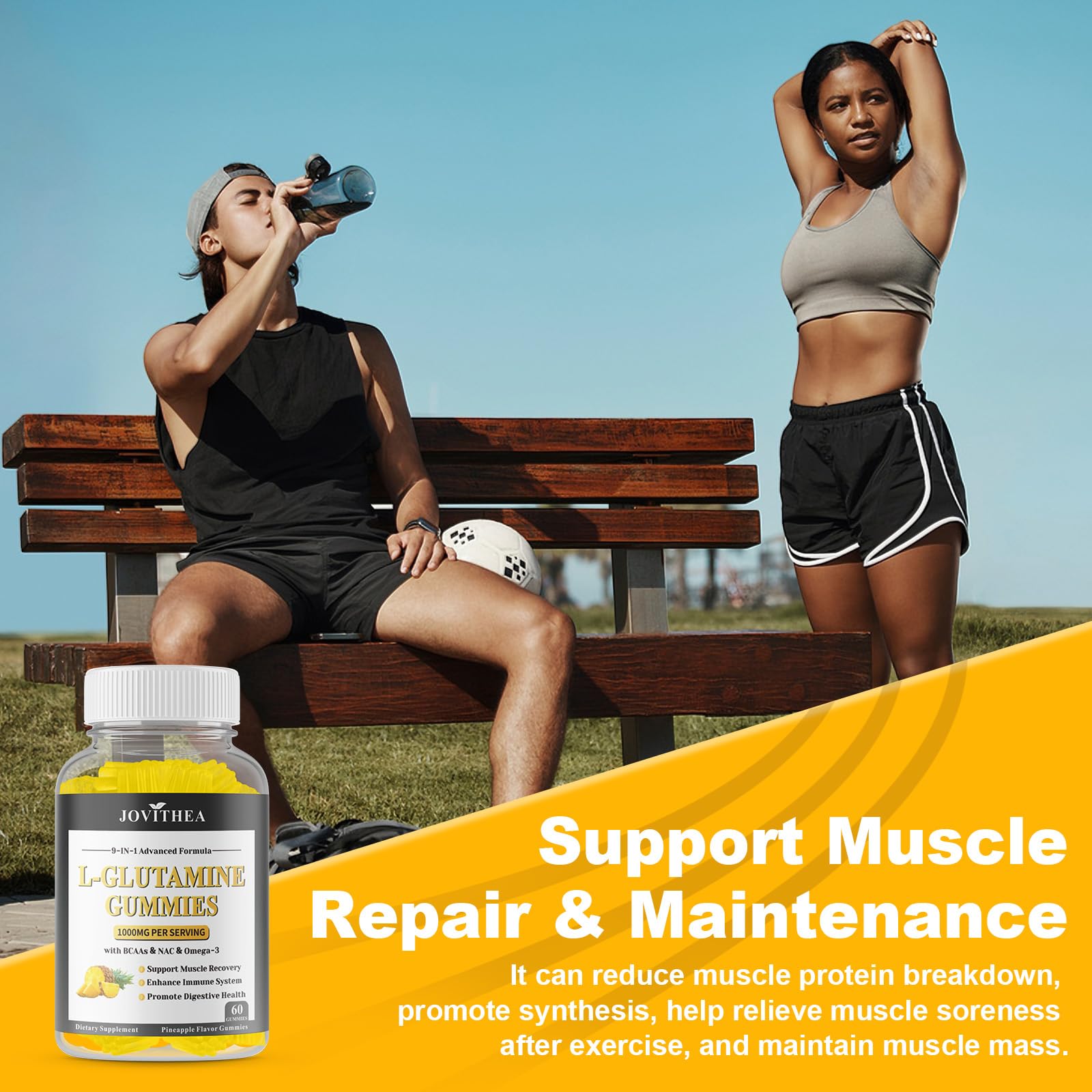 JOVITHEA L-Glutamine Gummies packaging side view