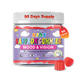 JOVITHEA Saffron Gummies for Kids front view with raspberry flavour