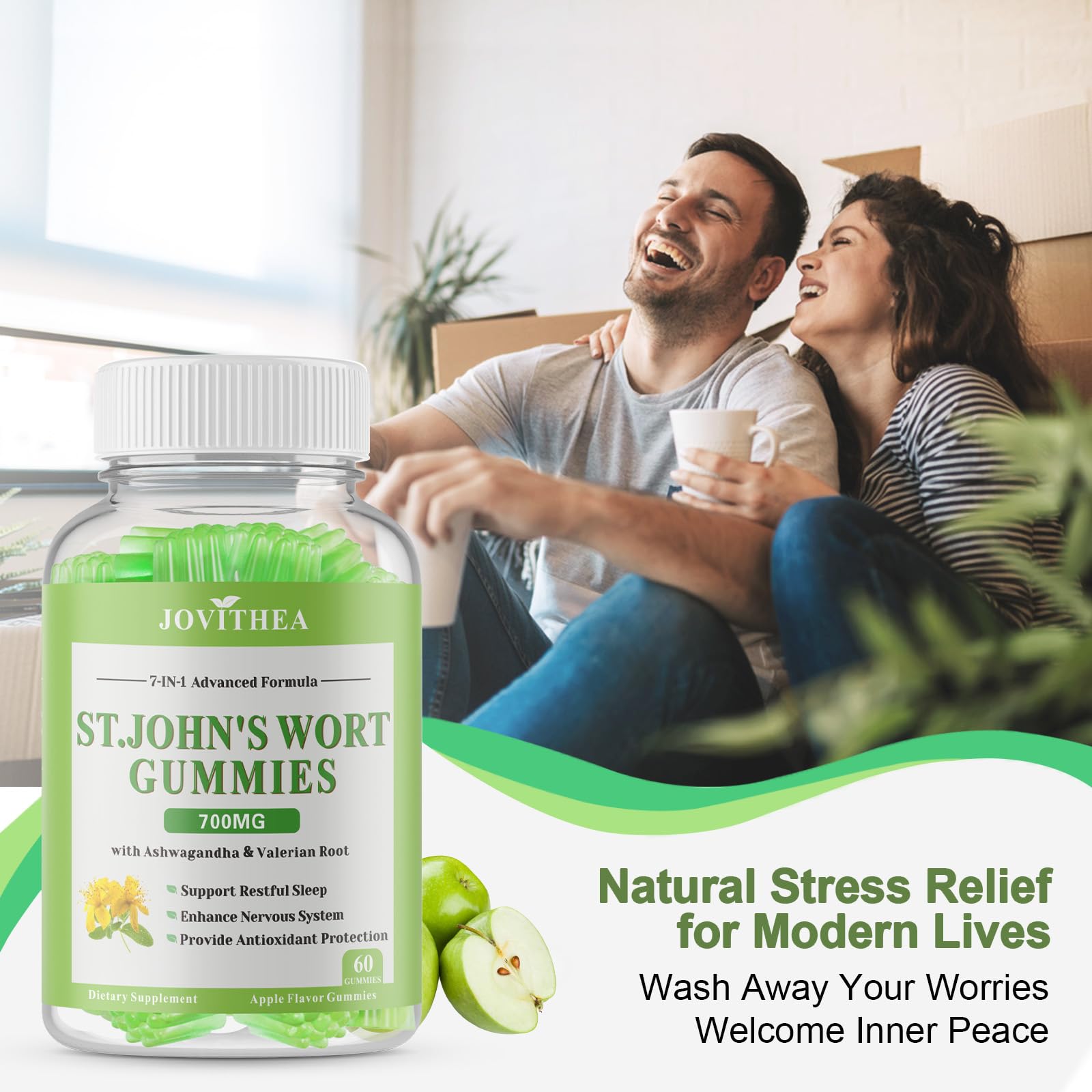 JOVITHEA St. John's Wort Gummies ingredients list on packaging