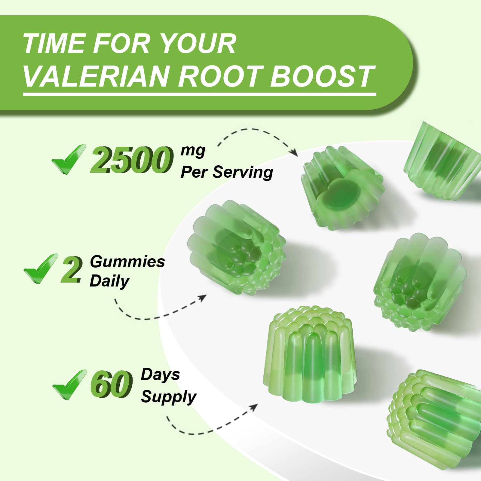 JOVITHEA Valerian Root Gummies in a bowl