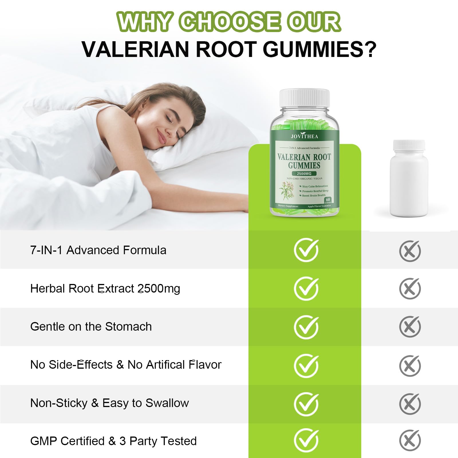 JOVITHEA Valerian Root Gummies in a hand