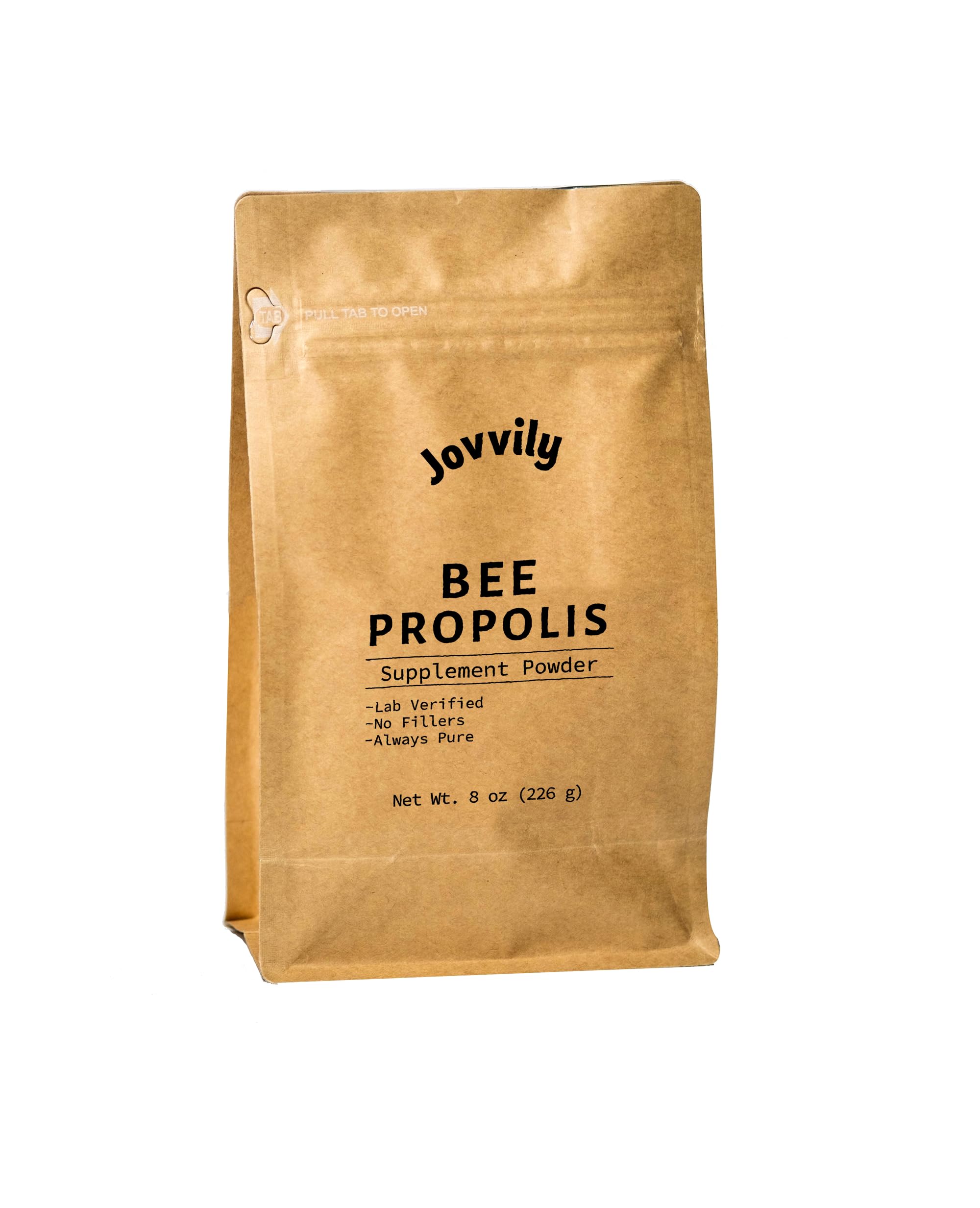 Jovvily Bee Propolis Powder 240g resealable bag front view