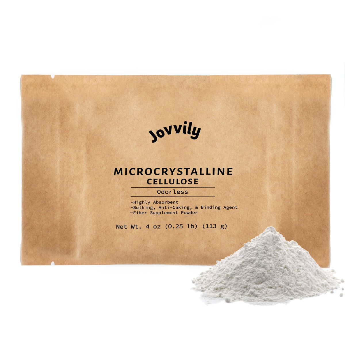 Jovvily Microcrystalline Cellulose Powder 118g front view