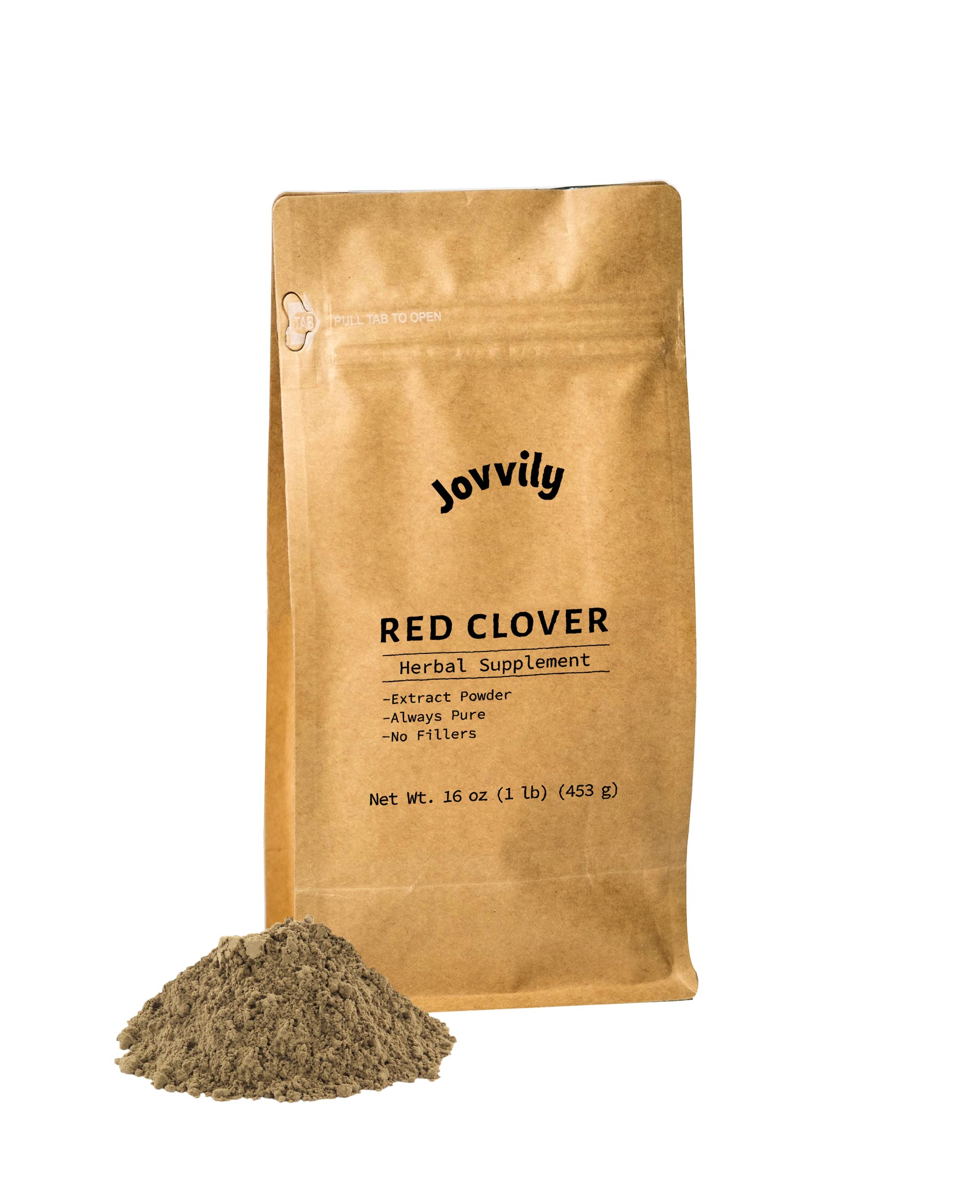 Jovvily Red Clover Herb Powder 481g front view