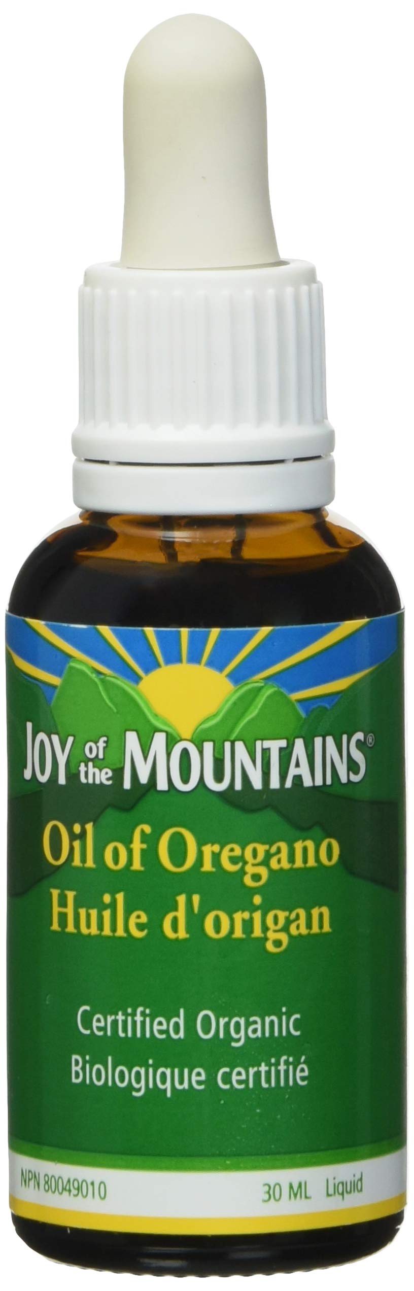 Joy of the Mountains Organic Wild Mediterranean Oregano Oil bottle front view