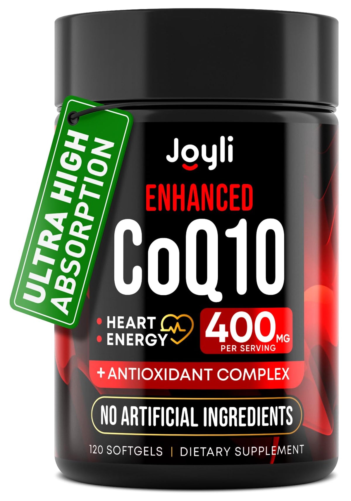 JOYLI Nutrition CoQ10 400mg Softgels front view