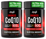 JOYLI Nutrition CoQ10 500mg Dual Strength 2 Pack Softgels front view