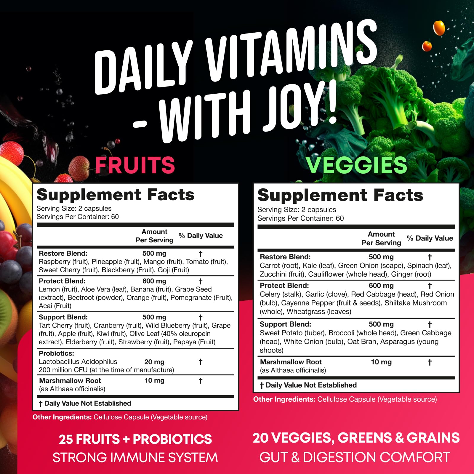 JOYLI Nutrition Marshmallow Root Supplement capsules close-up