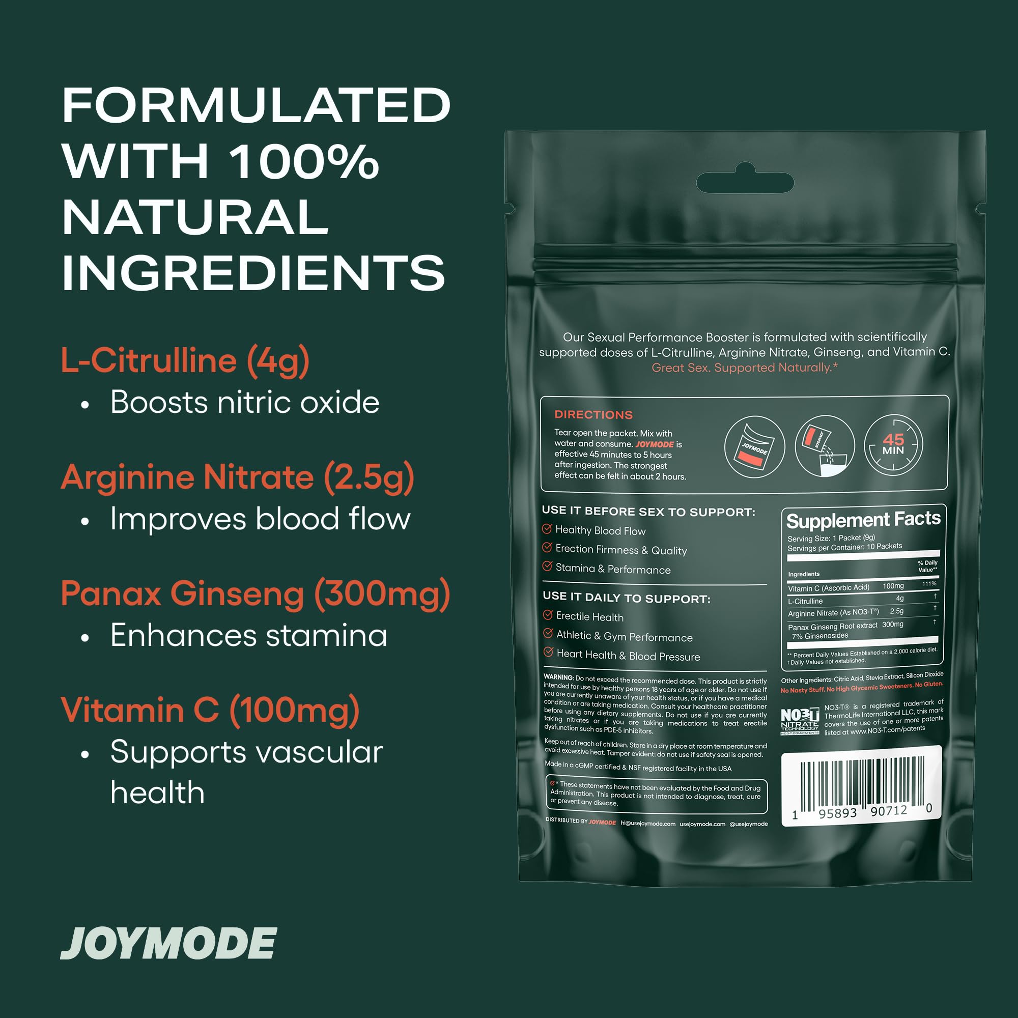 JOYMODE Sexual Performance support Powder packaging details