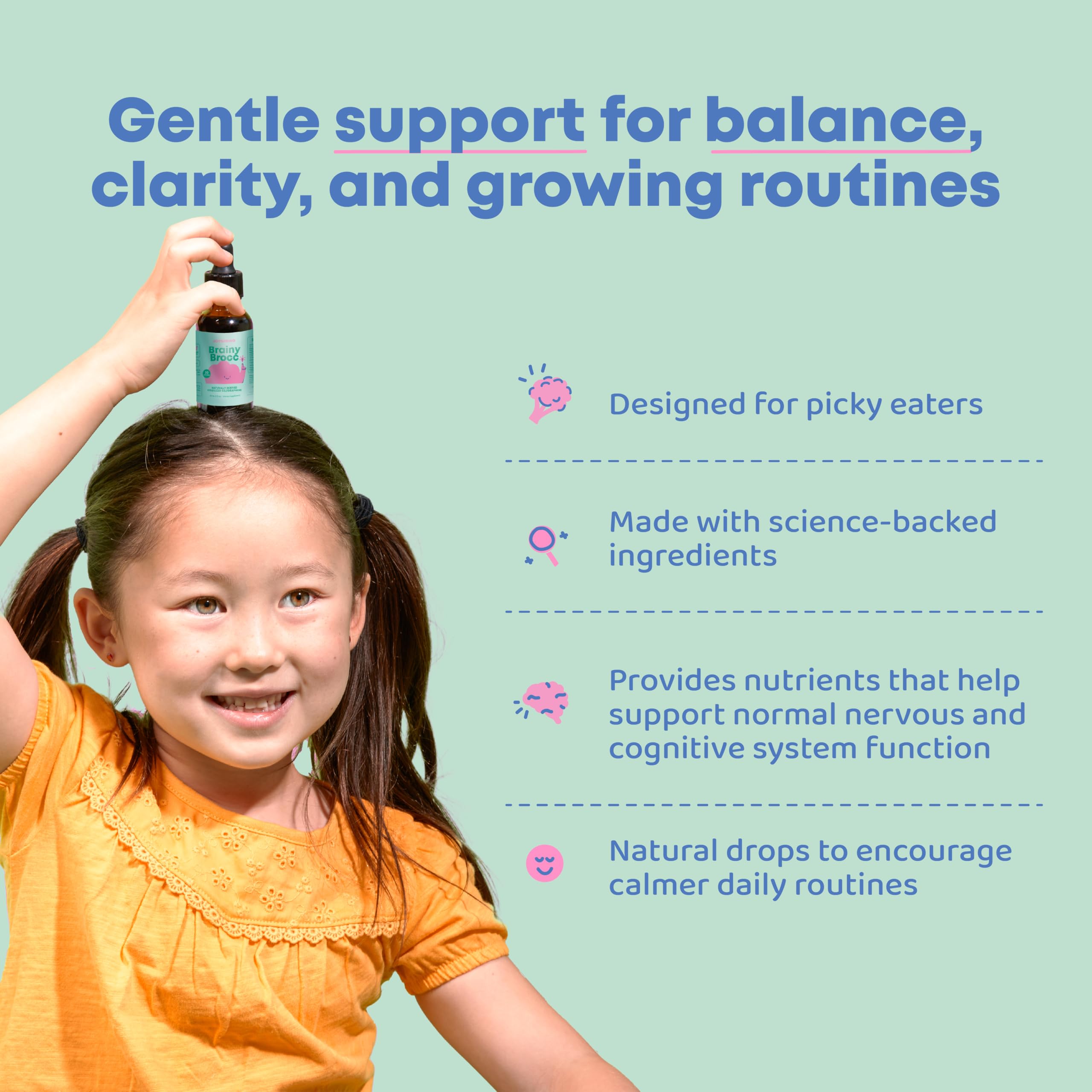 JoySpring Bacopa Monnieri liquid drops with dosage dropper