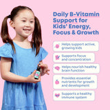 JoySpring Burst B12 kids vitamin B complex liquid supplement bottle side view