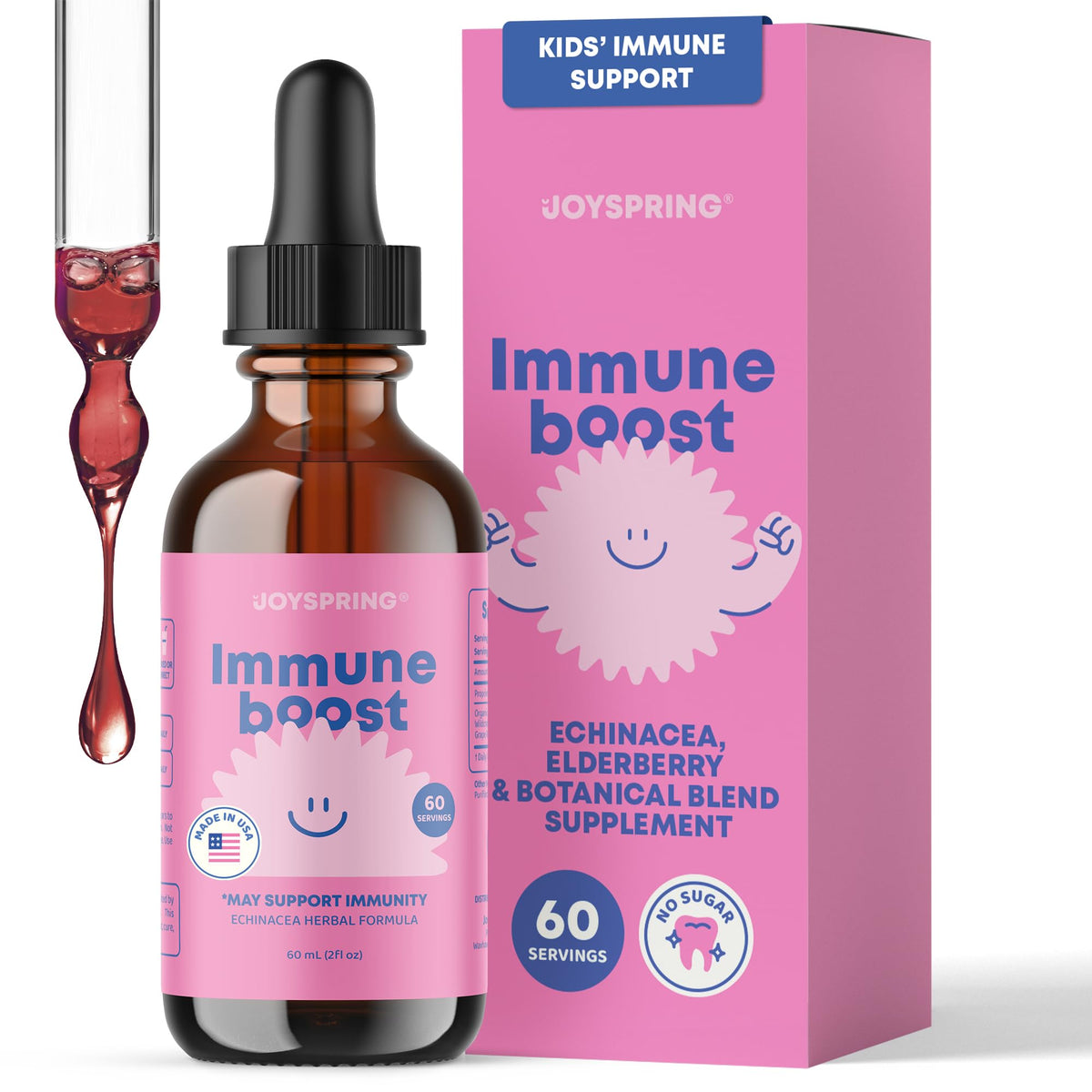 JoySpring Echinacea Elderberry daily wellness Drops front view