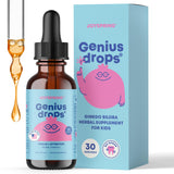 JoySpring Genius Drops Ginkgo Biloba liquid supplement bottle front view