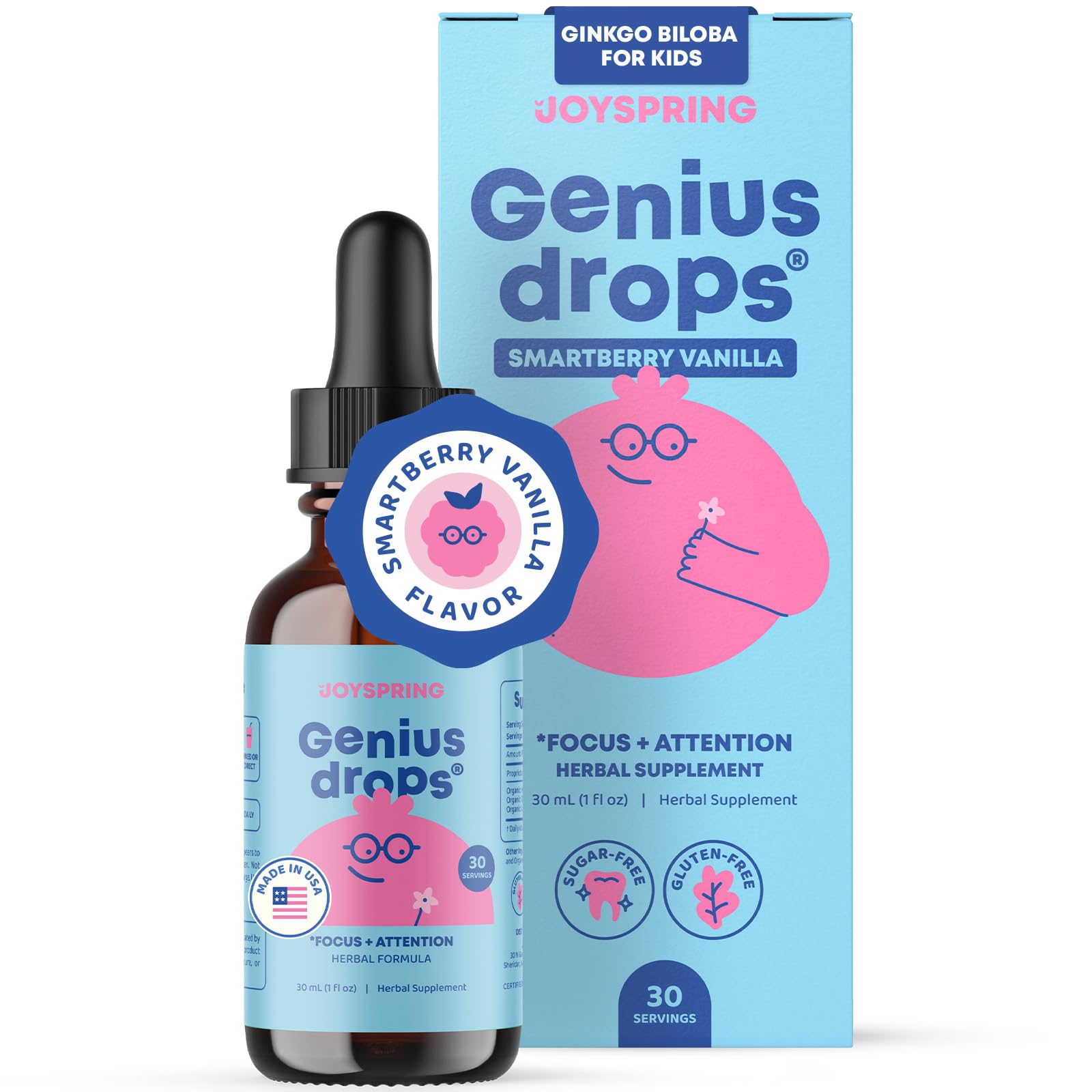 JoySpring Genius Drops Smartberry Vanilla front view