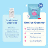 JoySpring Genius Laser Focus Gummies inside view showing gummies