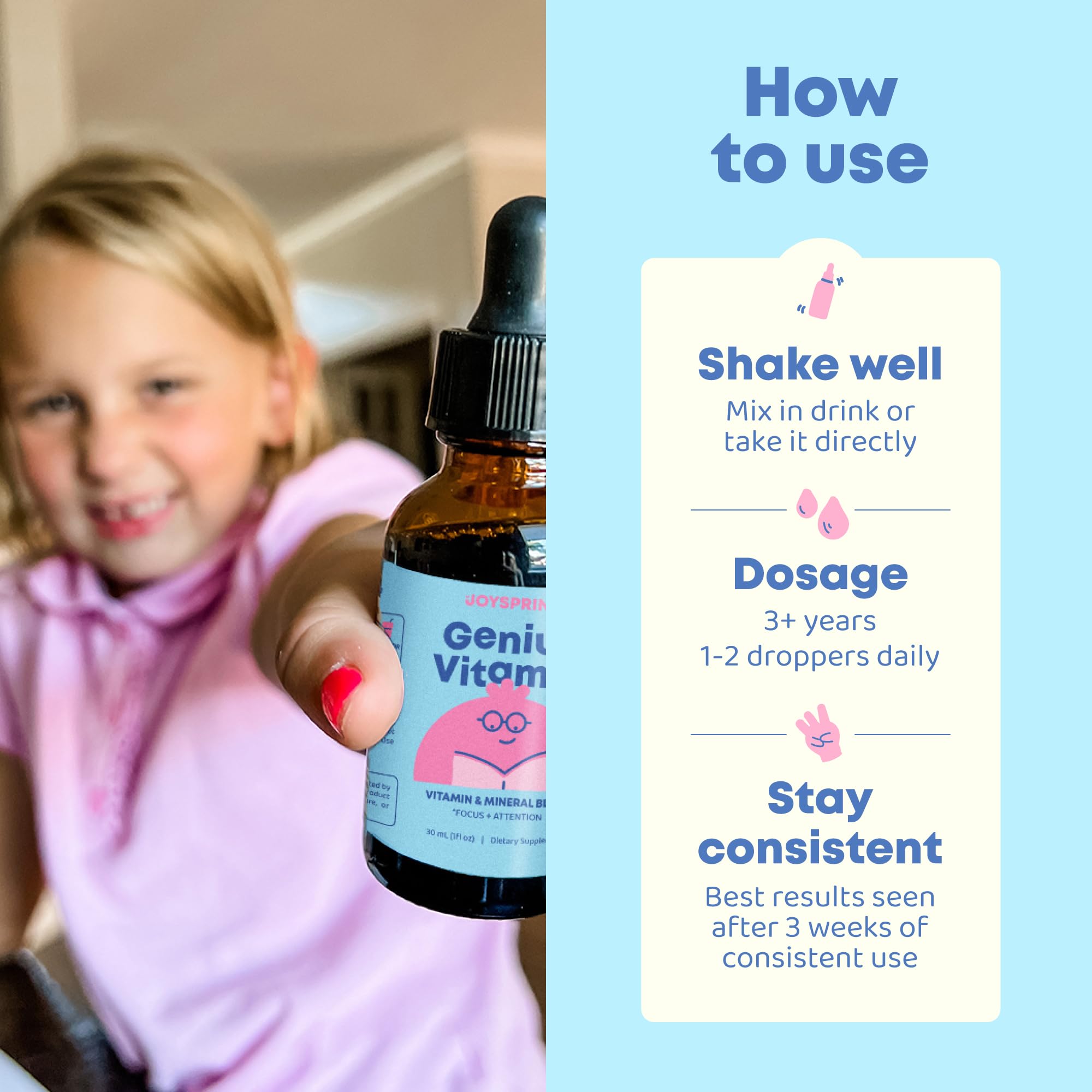 JoySpring Kids Liquid B-Complex Vitamin lifestyle scene with children