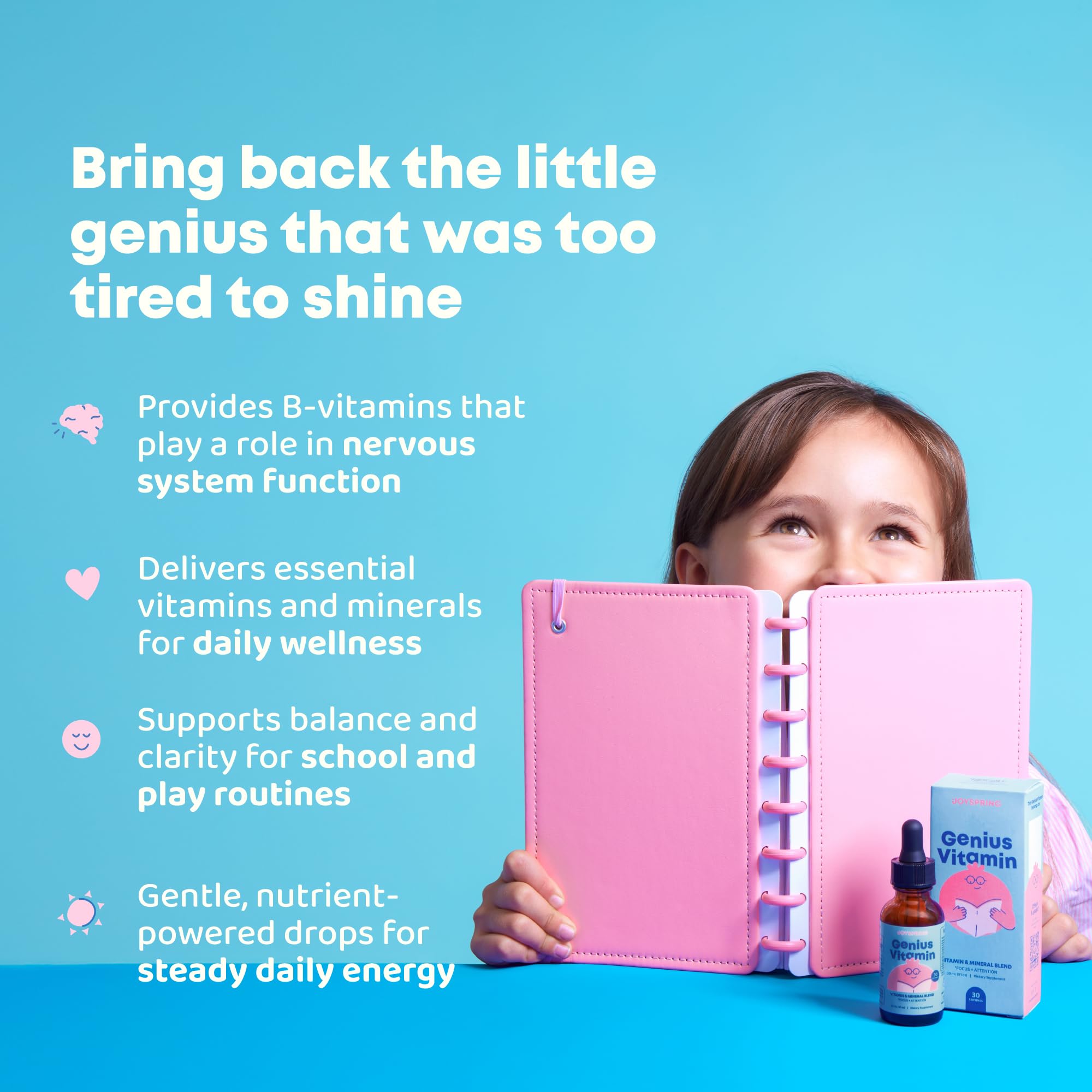 JoySpring Kids Liquid B-Complex Vitamin packaging side view