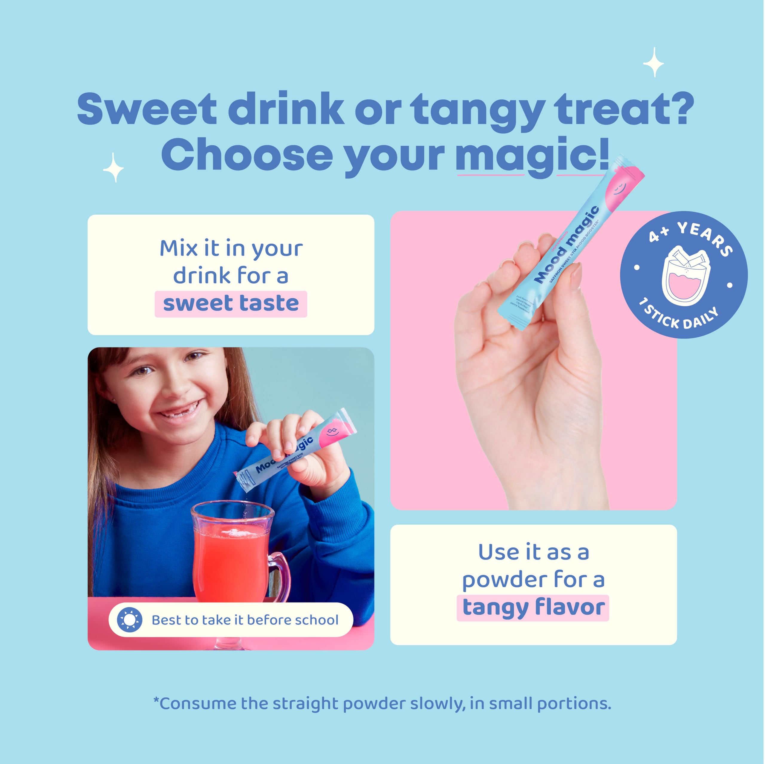 JoySpring Mood Magic for Kids pixie sticks on a table