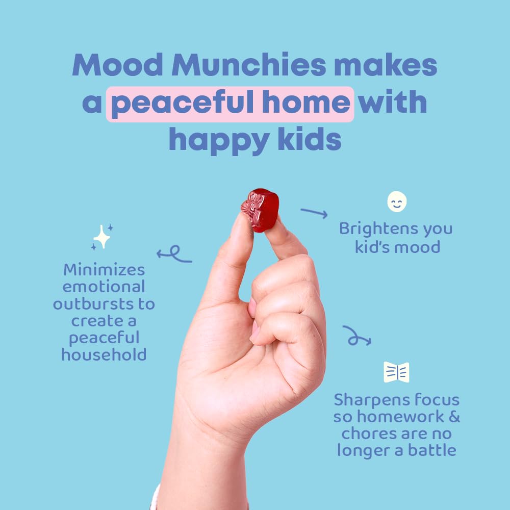 JoySpring Mood Munchies saffron gummies packaging side view