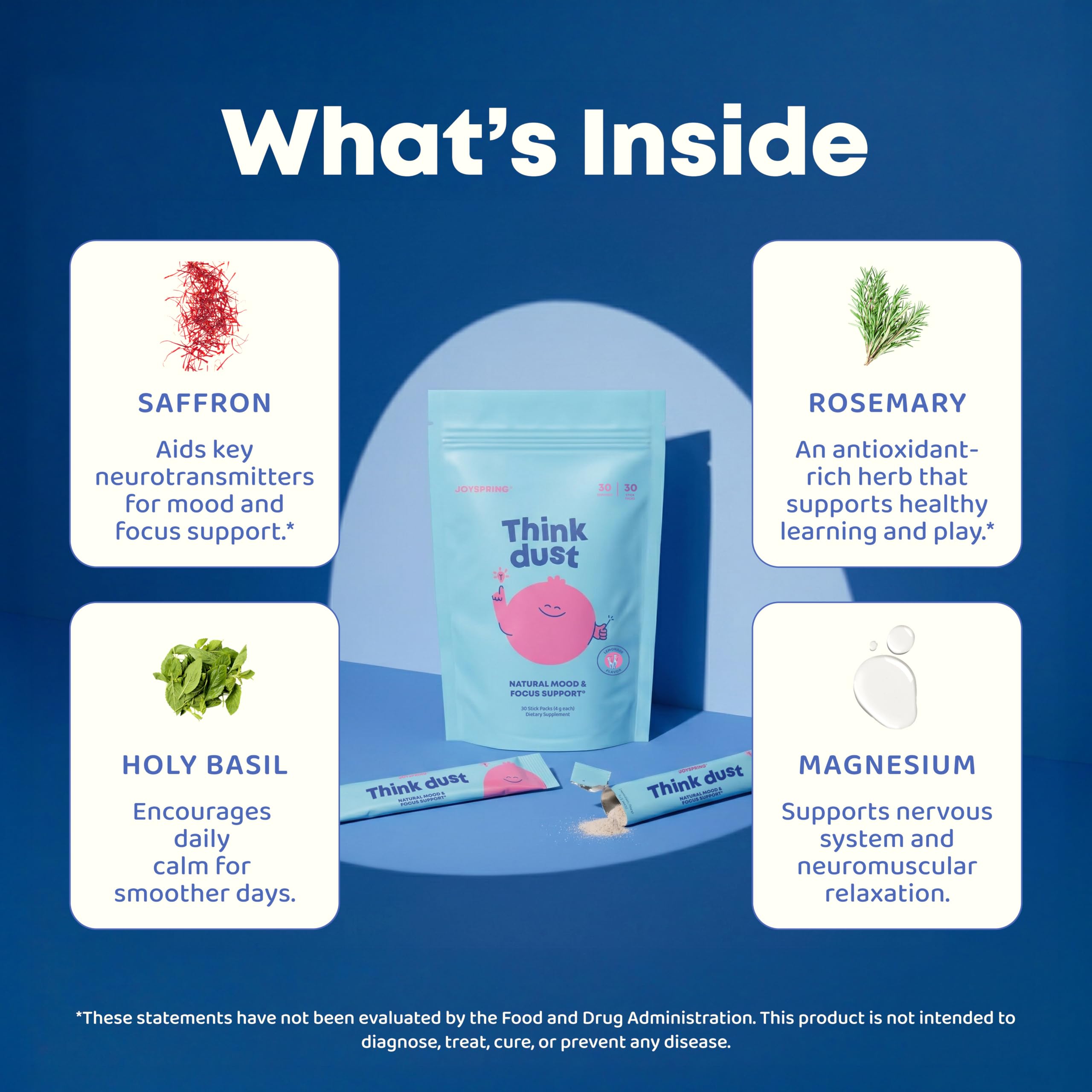 JoySpring Saffron Supplement stick pack opened