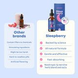 JoySpring Sleepberry Liquid Melatonin dropper close-up