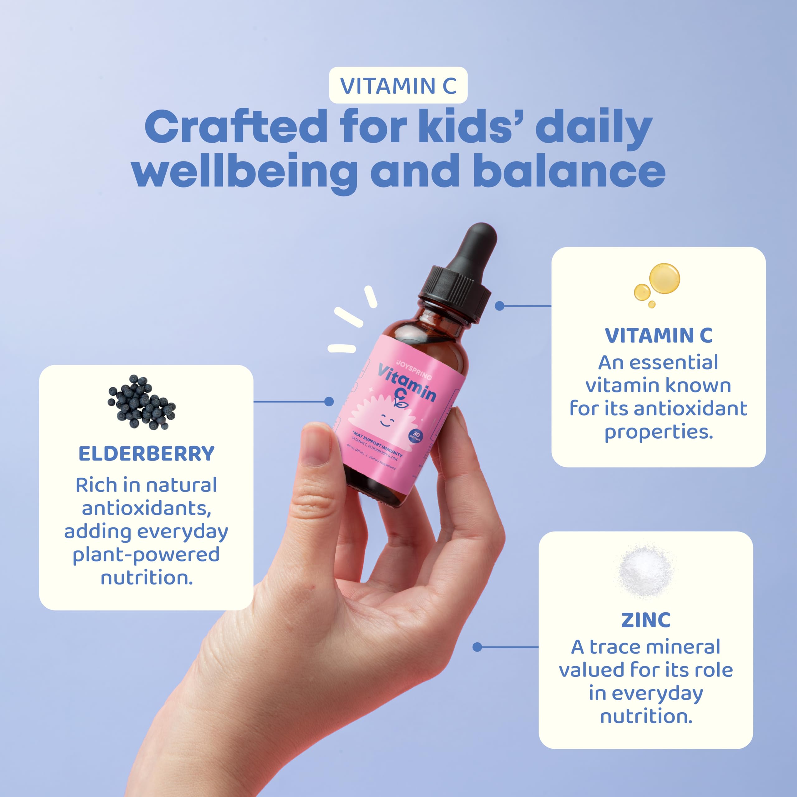 JoySpring Vitamin C Drops for Kids packaging