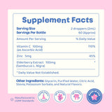 JoySpring Vitamin C Drops for Kids with fruits background