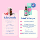 JoySpring Vitamin D3 & K2 Drops for Kids 2 fl oz side view