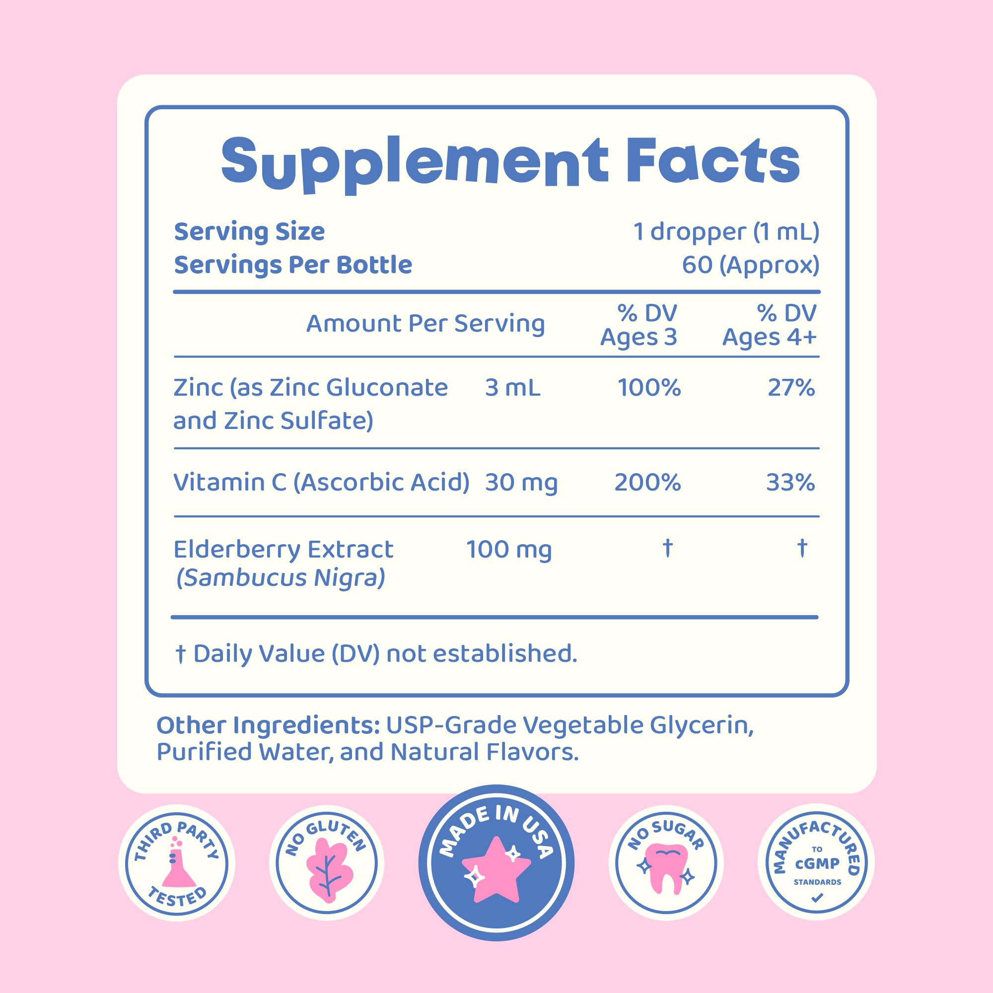 JoySpring ZincBerry Kids Zinc Supplement on a kitchen counter