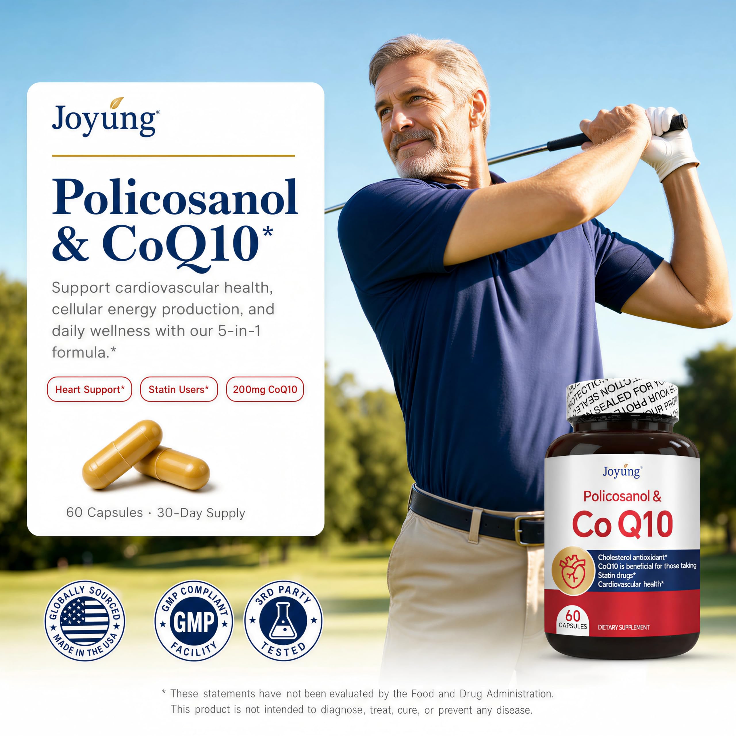Joyung CoQ10 Supplement with Rice Bran Extract side view