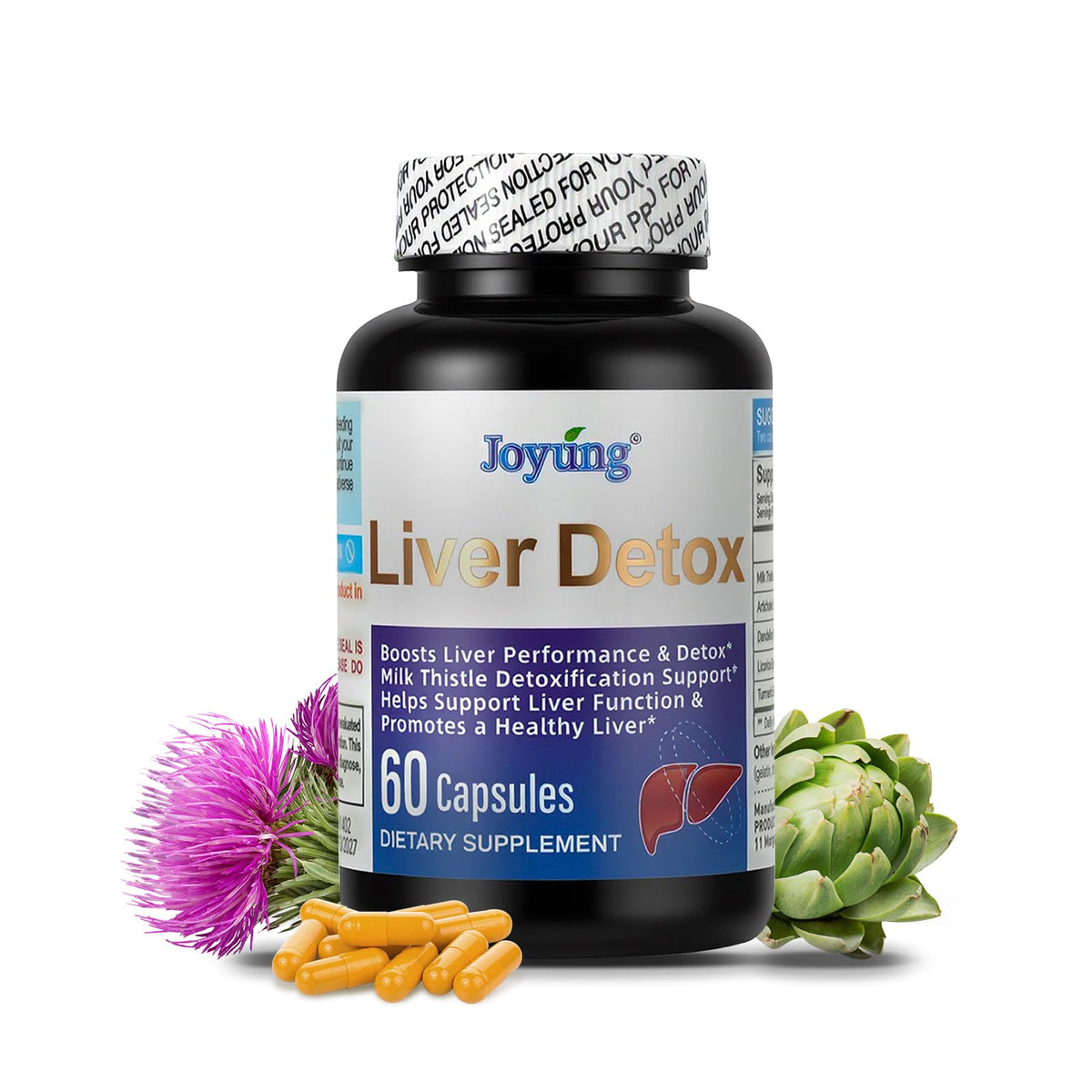 Joyung Milk Thistle Supplement 540mg front view with packaging