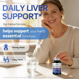 Joyung Milk Thistle Supplement 540mg with a glass of water