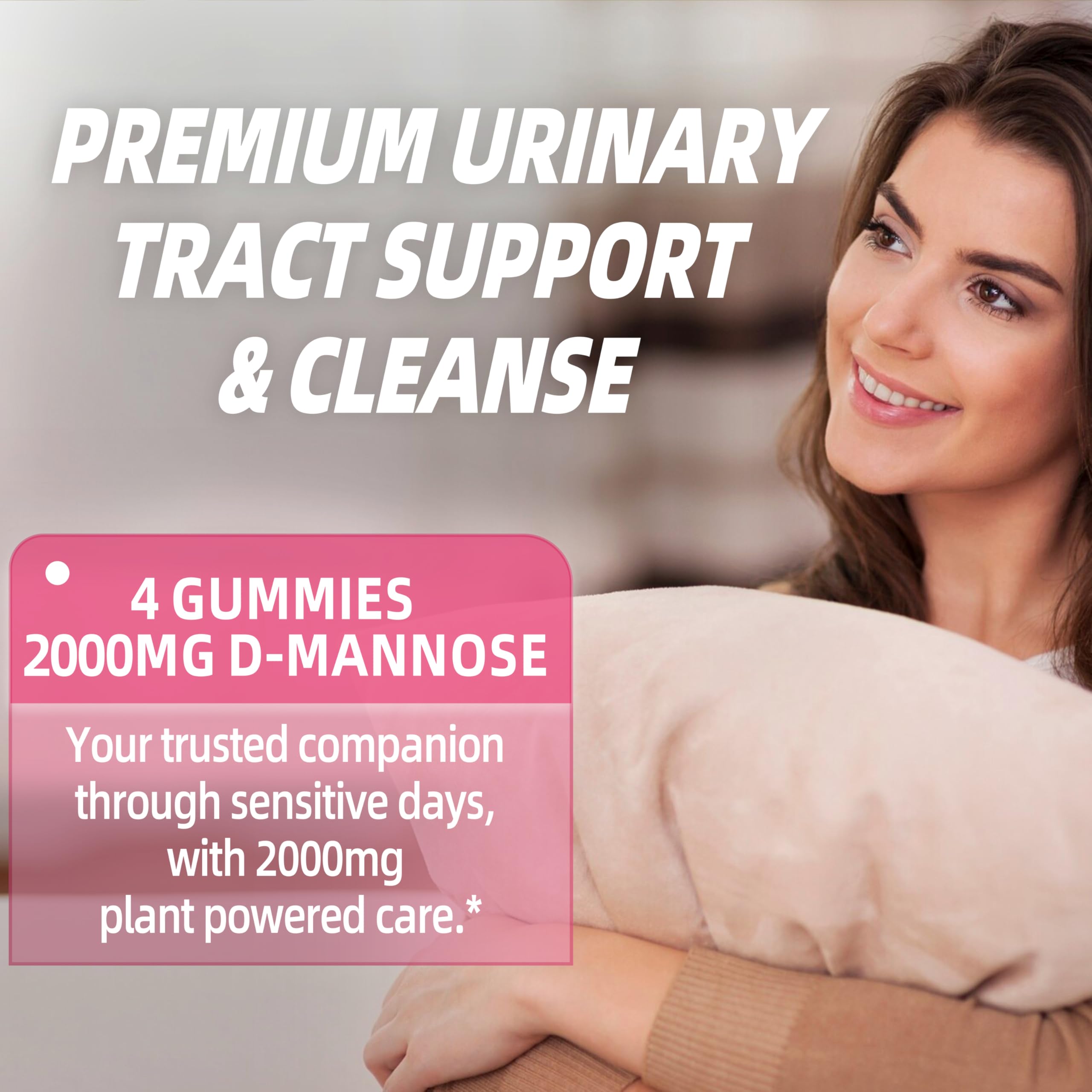 Joywiit D-Mannose Gummies 222g gummies in a bowl